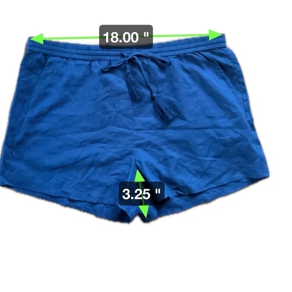 NWT Andie | The Graciosa Linen Navy Shorts Tassle Drawstrings Resortwear XL - Picture 8 of 8